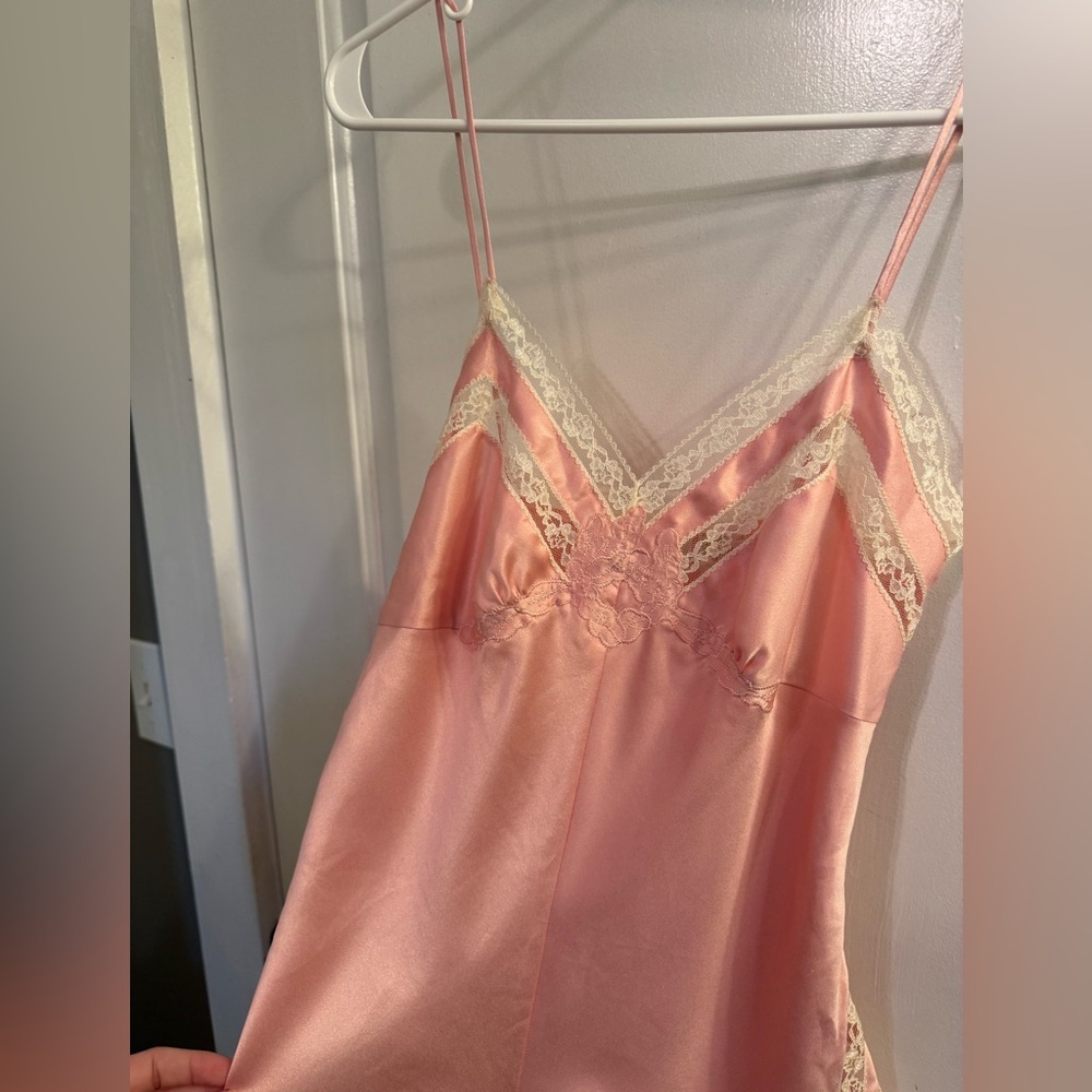 Victorias Secret Vintage Pearl Pink Ivory Lace Teddy One Piece - Picture 3 of 12